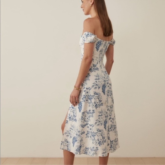 Reformation Bridgton Linen Dress in Corsica Size 8 - Picture 7 of 12